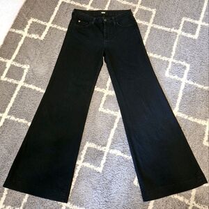 Hudson denim trousers, wide-leg flare, 29W, dark navy, near new condition